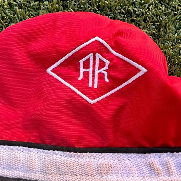 CUSTOM English Saddle Cover Fits All Purpose saddles Red with initials AR - Picture 4 of 4